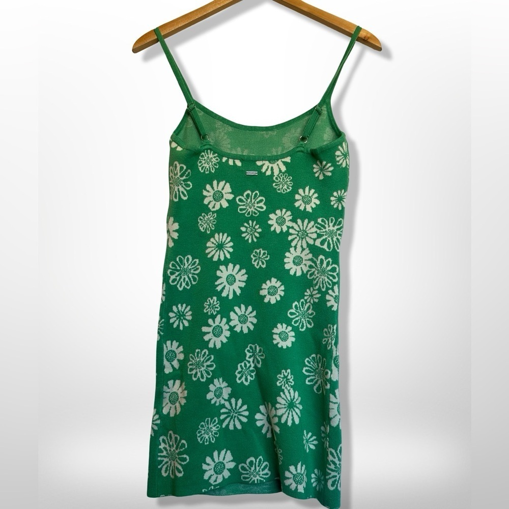 Ghanda green mini knit dress with flowers - Picture 5 of 5